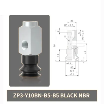 Pneumatic Vacuum Suction Cup with Fittings ZP3-Y04/06/08/10/13/16BN/BS-B5-B5 Mechanical Arm Sucker Robot Automation Tool-BOLTTE