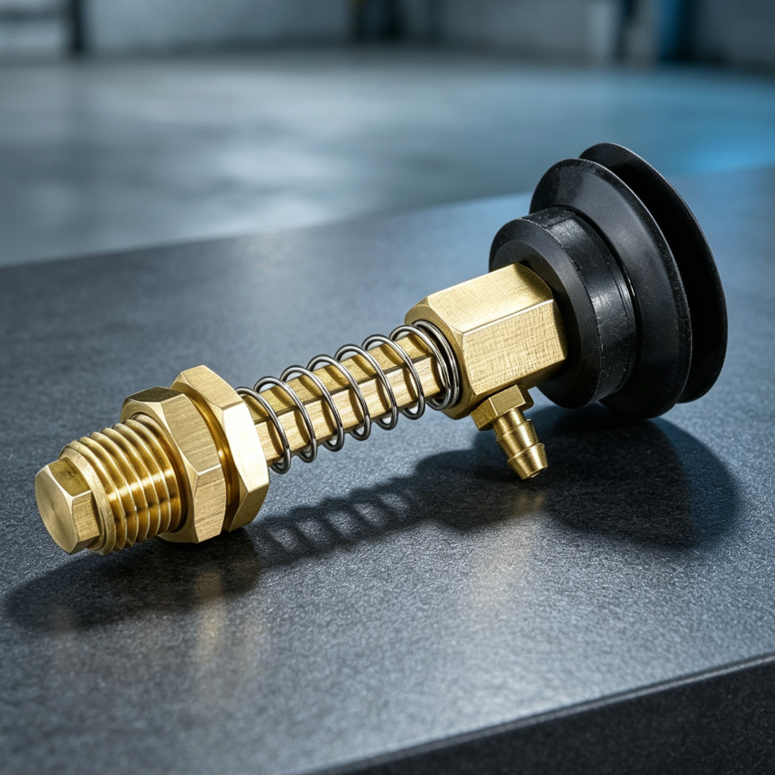 M14 Side-Inlet Rotary and Anti-Rotation Vacuum Cup Mounting Fittings