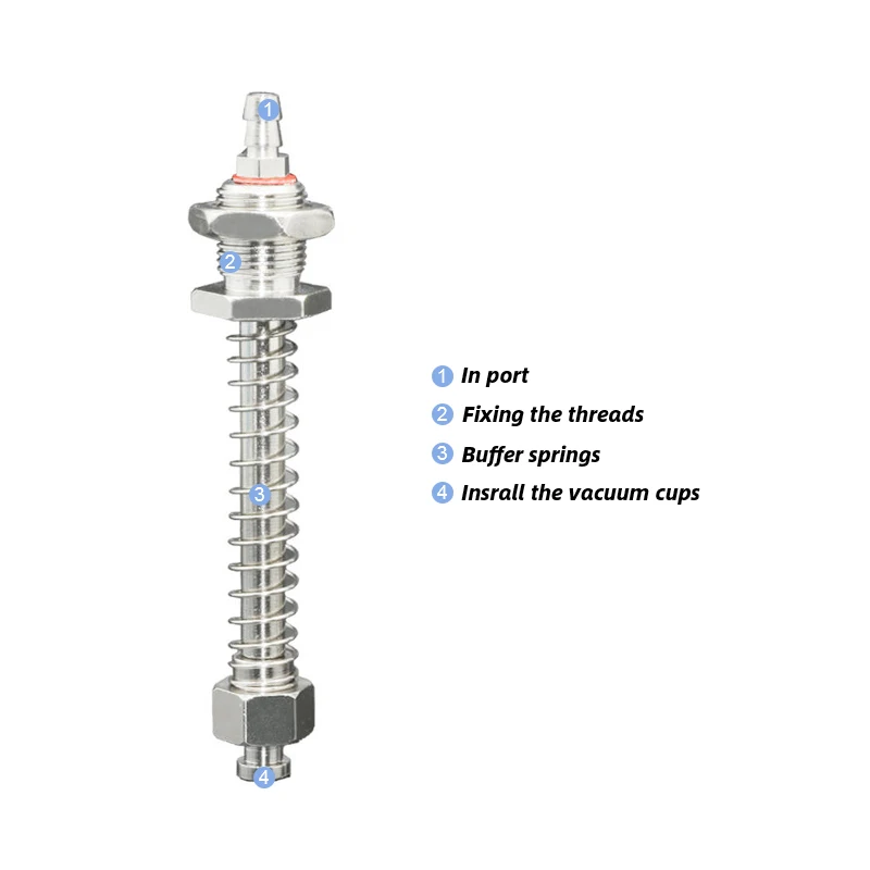 Vacuum suction cup base Big head 11mm hardware manipulator fixture accessories pneumatic support tail air inlet-BOLTTE