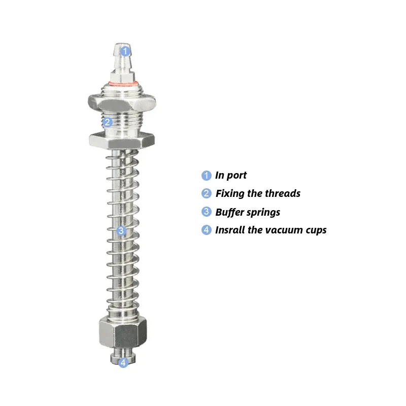 Vacuum suction cup base Big head 11mm hardware manipulator fixture accessories pneumatic support tail air inlet-BOLTTE