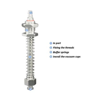 Vacuum suction cup base Big head 11mm hardware manipulator fixture accessories pneumatic support tail air inlet-BOLTTE