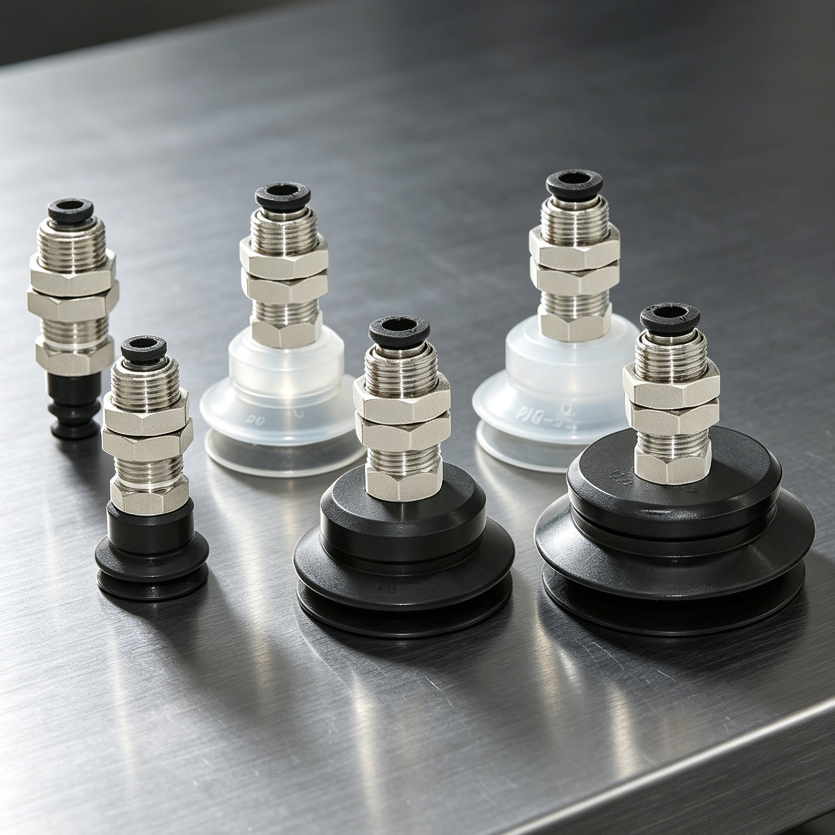 PBK Series Vacuum Cup Holders, 6–50 mm, Silicone or Nitrile