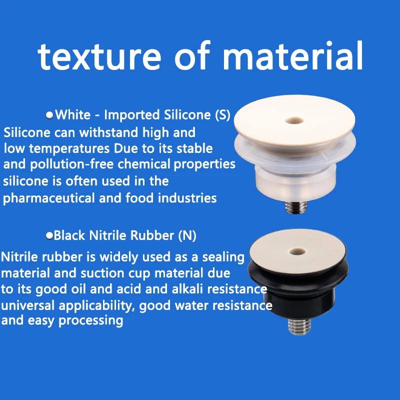 CONVUM Type Non marking vacuum suction cup with connector CORE Series CORE-06S-PE CORE-06S-PE-A5 CORE-08S-PE CORE-15N-PE-A5