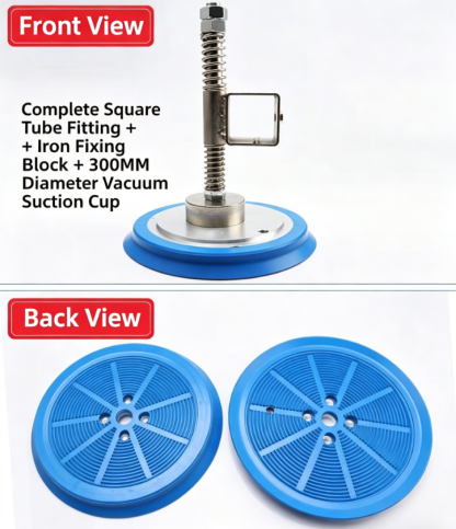 Industrial 300-mm robotic vacuum grippers with excellent heavy-duty handling capabilities. Equipped with special grippers, suitable for use on laser loading tables.-BOLTTE