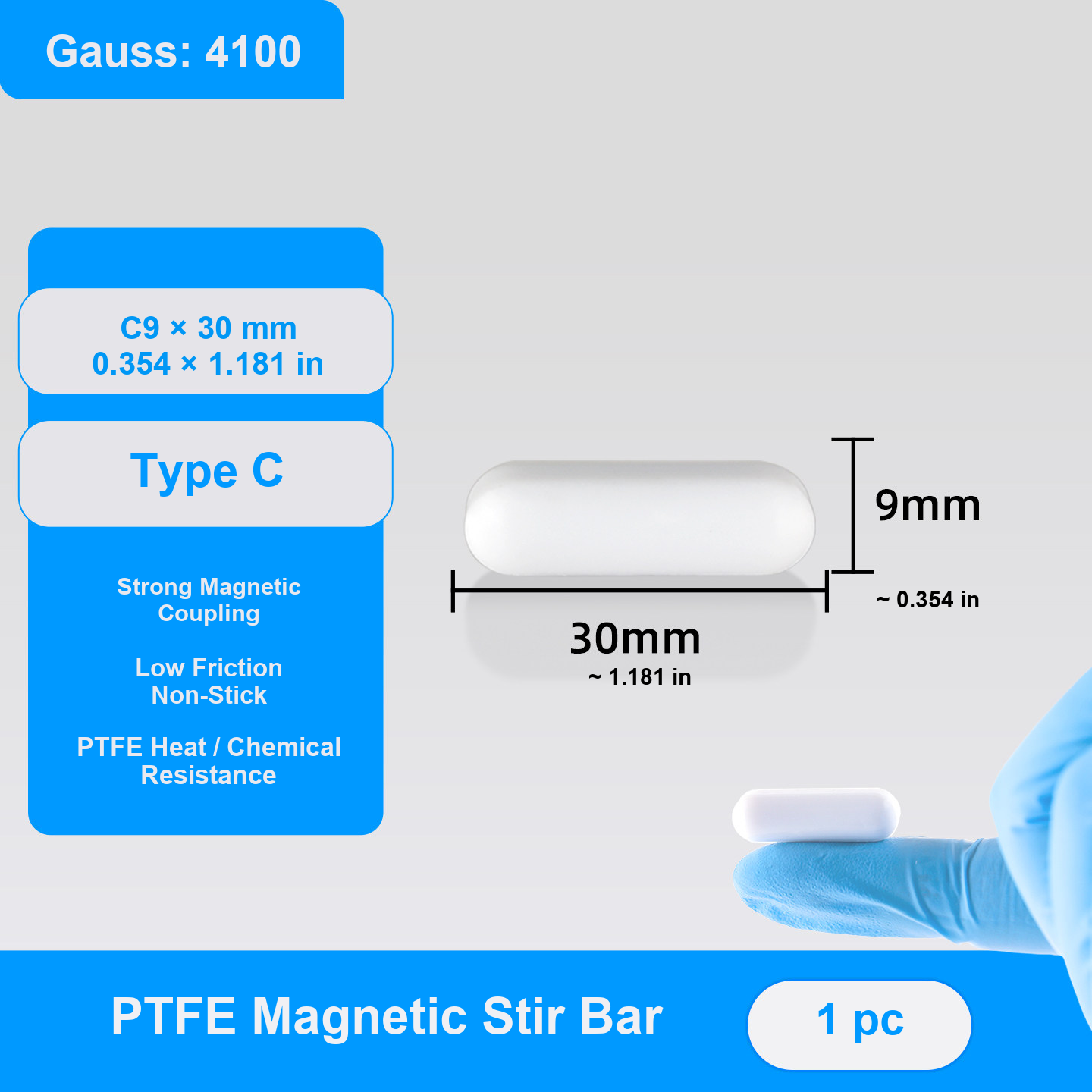 C9x30 mm (0.354x1.181 in) original nominal mm/in photograph