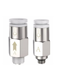 AKH AKB Pneumatic Check Valves, 4-12 mm Tubing and M5-1/2 PT Threads