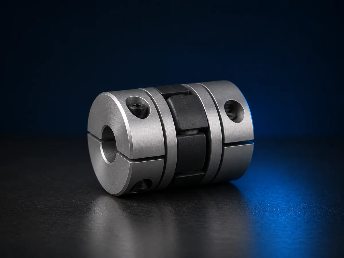 Illustrative render of a generic industrial shaft coupling for drawing-based quotation