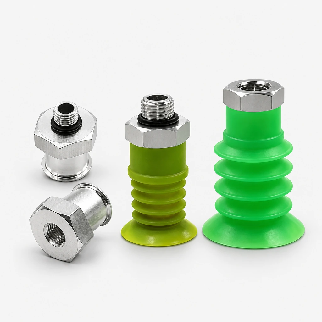 SPB Series Corrugated Vacuum Suction Cups & Fittings
