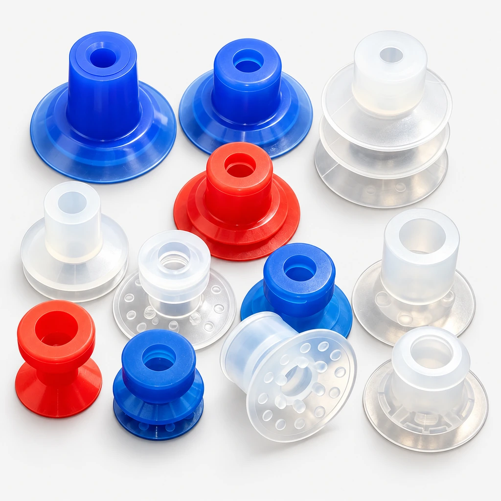 Industrial Vacuum Suction Cups & Bag Clamping Pads for Packaging Machines
