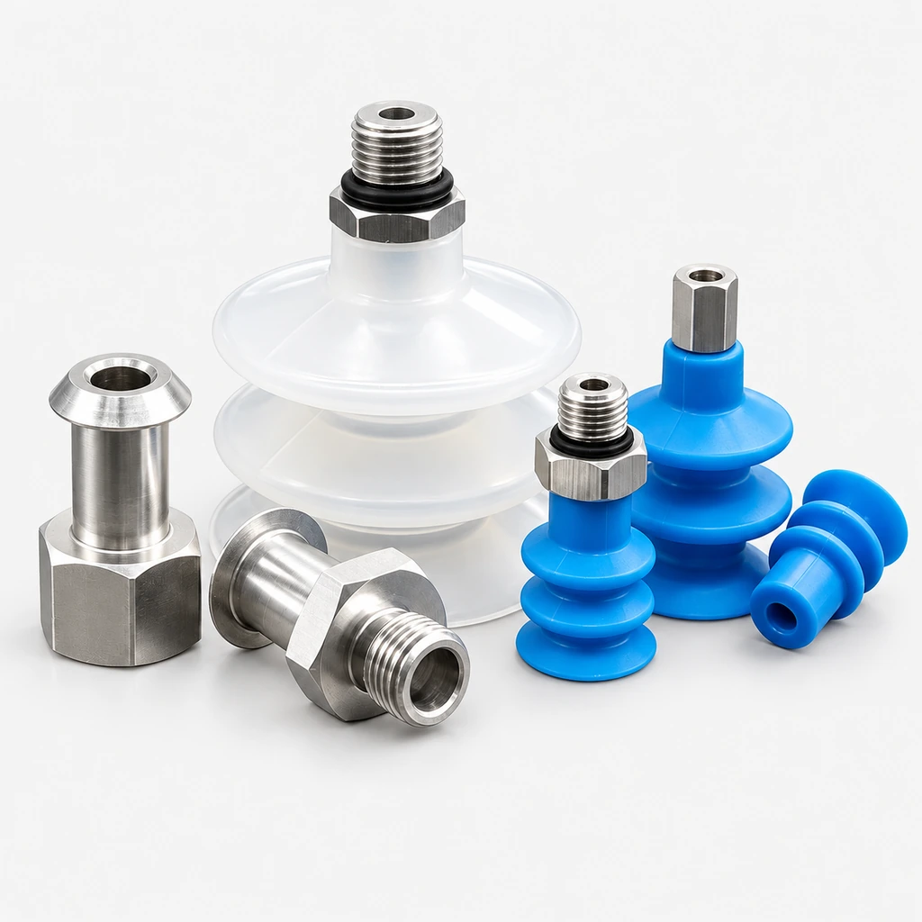 FG Series Triple-Bellows Vacuum Suction Cups & Fittings