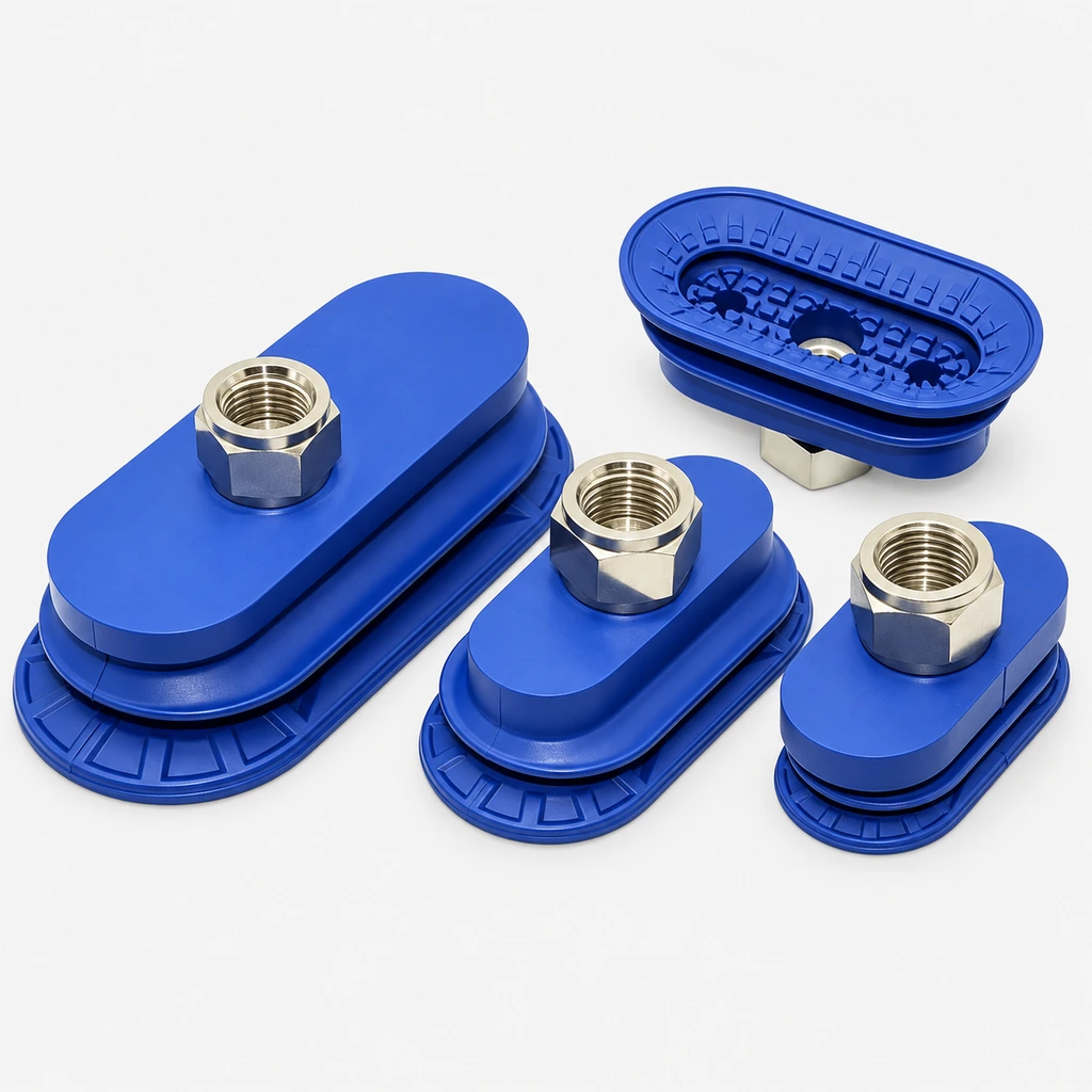 SAOB Double-Layer Oval Nitrile Rubber Vacuum Suction Cups