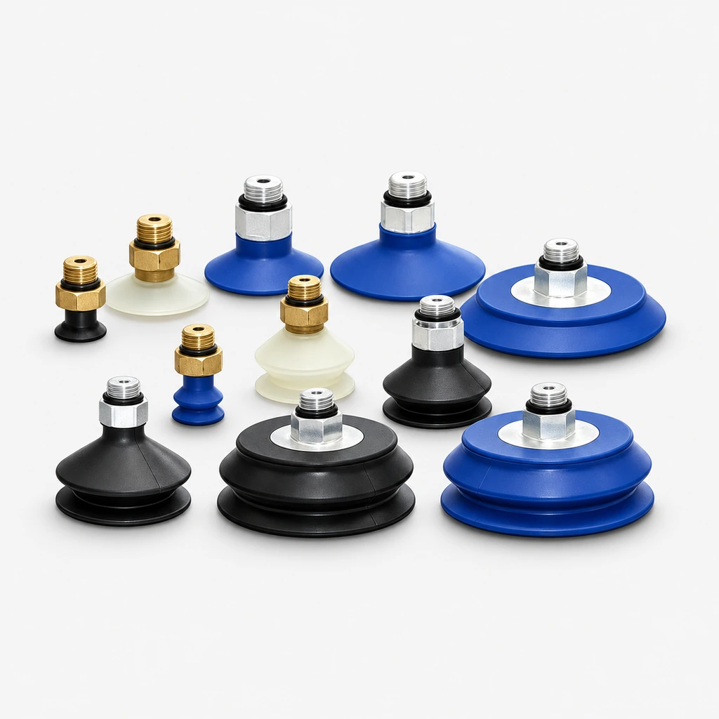 VAS VASB Single and Double-Bellows Silicone Nitrile Rubber Vacuum Cups