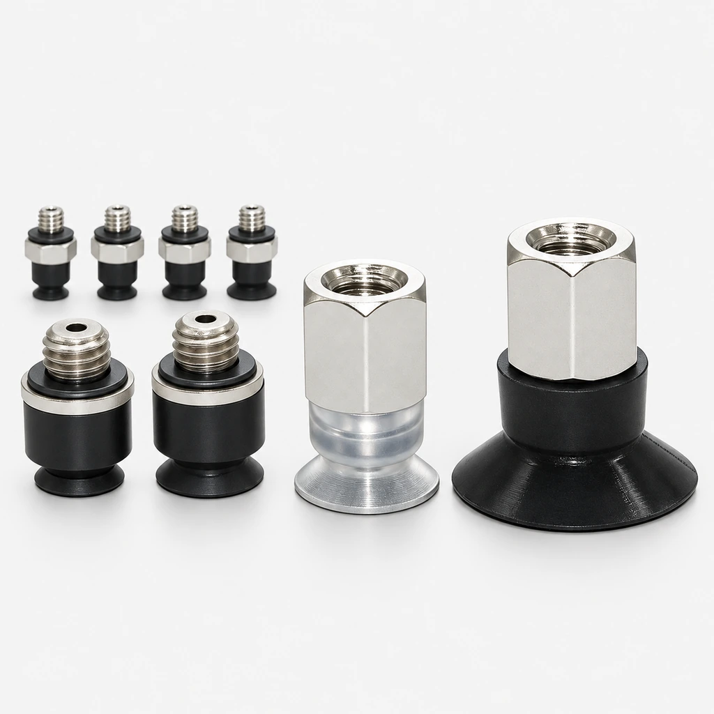 ZP2-TB MU Low-Profile Flat Vacuum Suction Cups with A3 H5 B5 Fittings