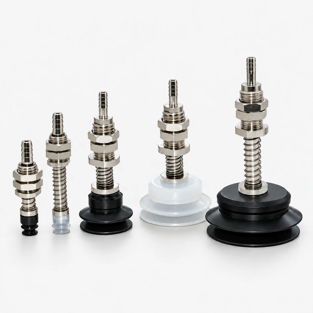 PBFS Spring-Loaded Vacuum Cup Mounts - Silicone & NBR