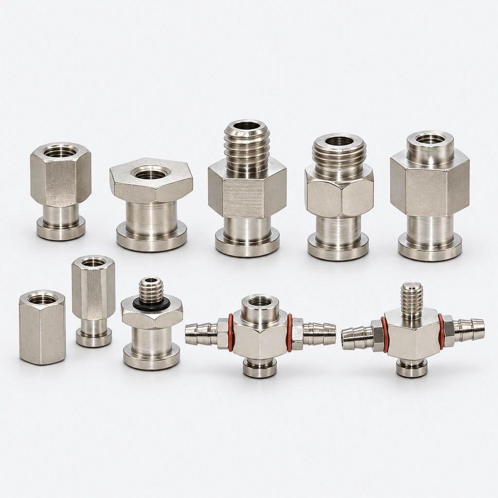 Vacuum Cup Fittings & Adapters – Large/Small Head M4/M5/M6/G1/8