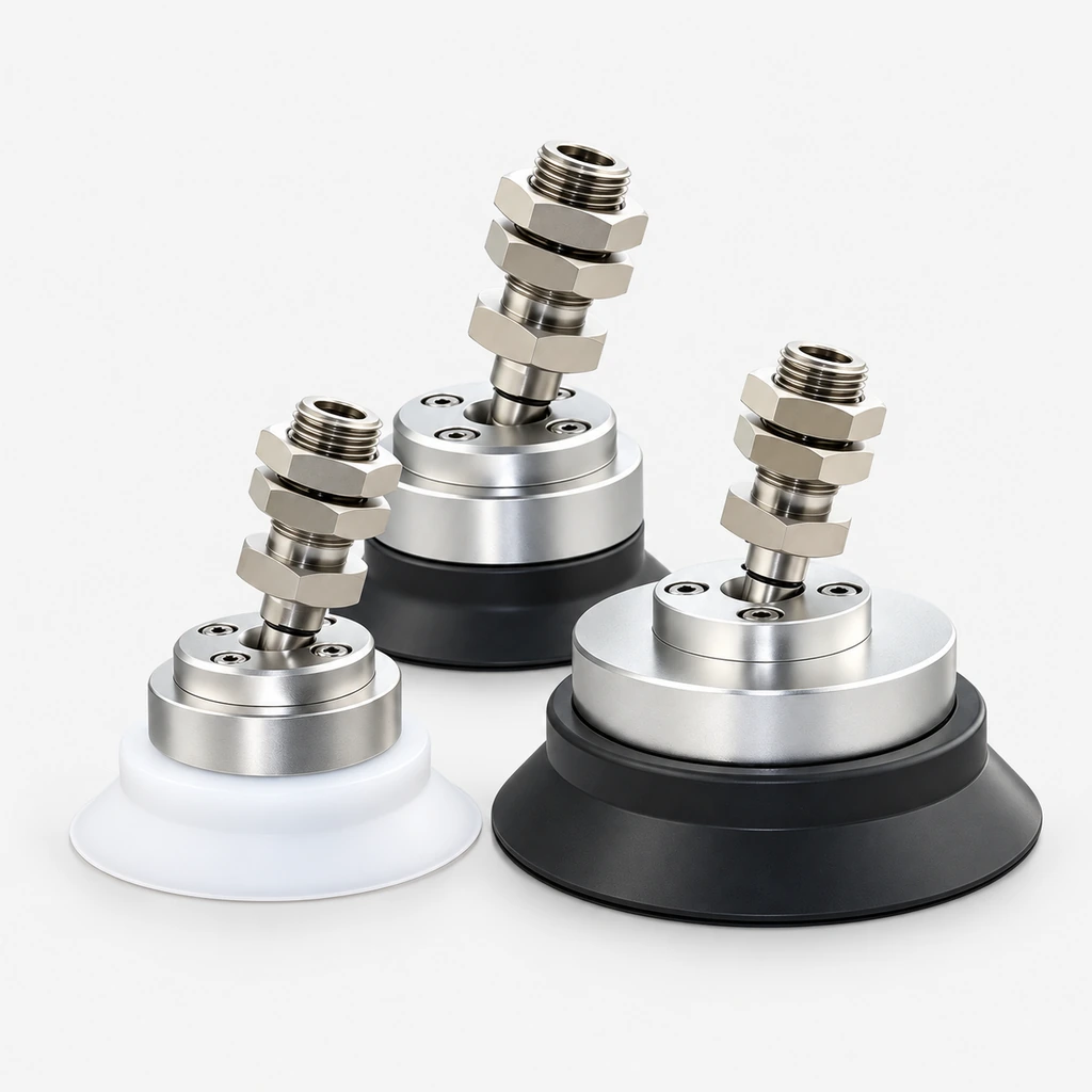 ZP2-TF Swivel Vacuum Suction Cups with Mounting Fittings – 32–125 mm