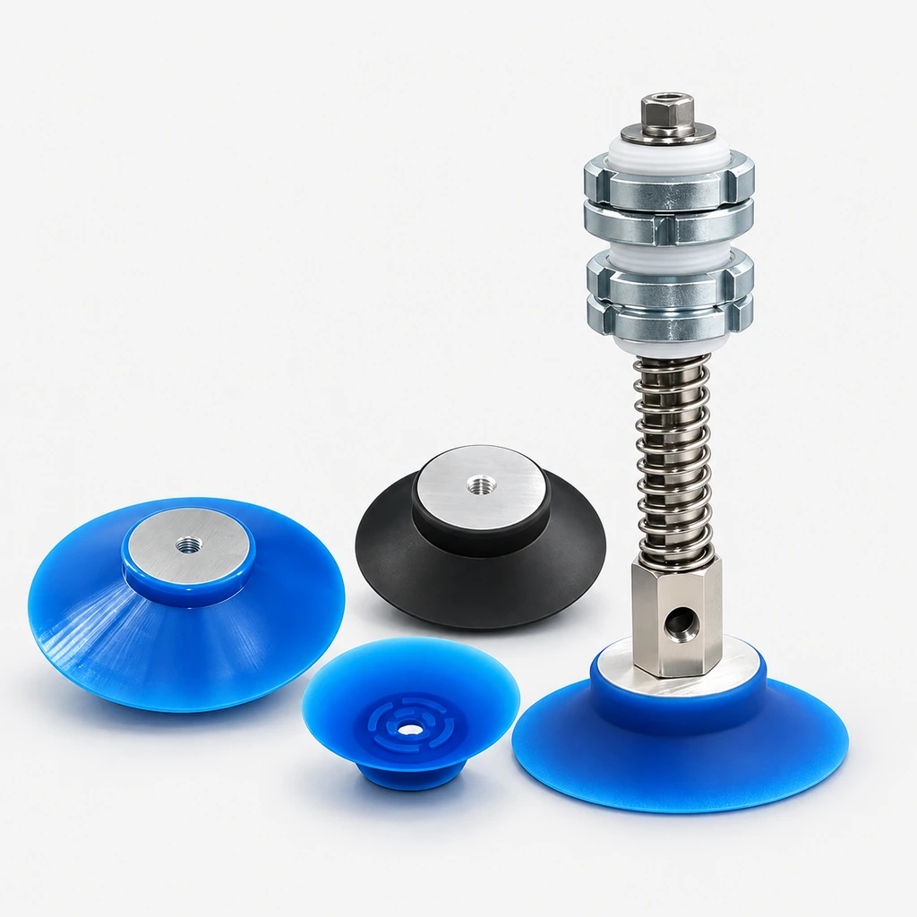 JK-88/100/120 Silicone Vacuum Cups & M30-L155 Spring Mounts