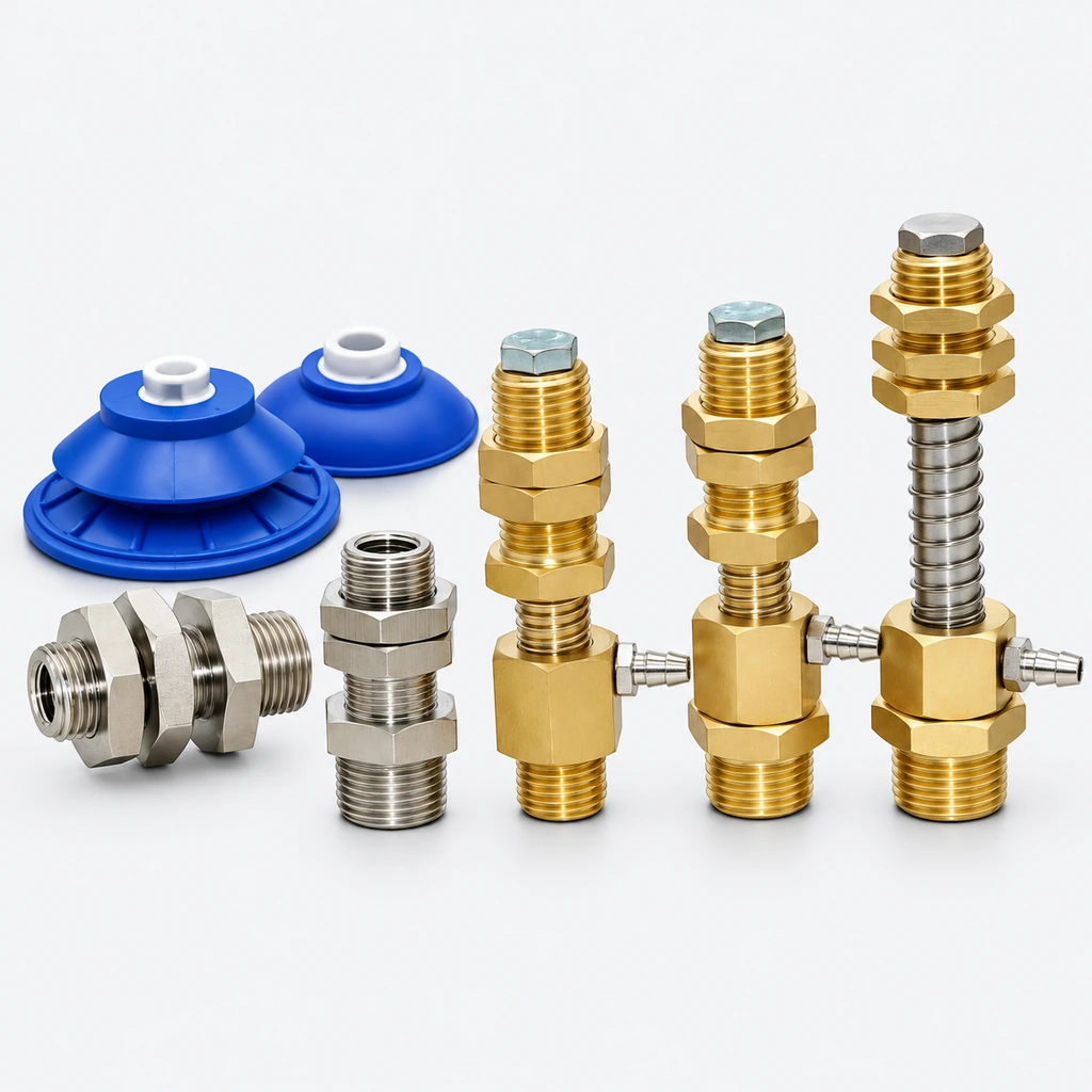 M14/M16 Vacuum Cup Holders and Spring-Loaded Buffer Mounts
