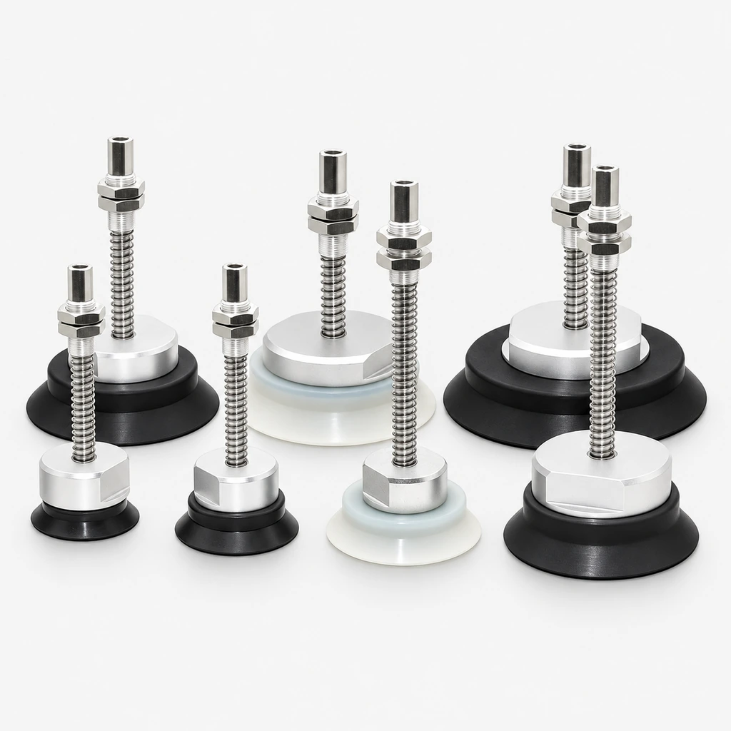 ZPT-H Heavy-Duty Spring-Loaded Vacuum Cup Assemblies, 32–125 mm