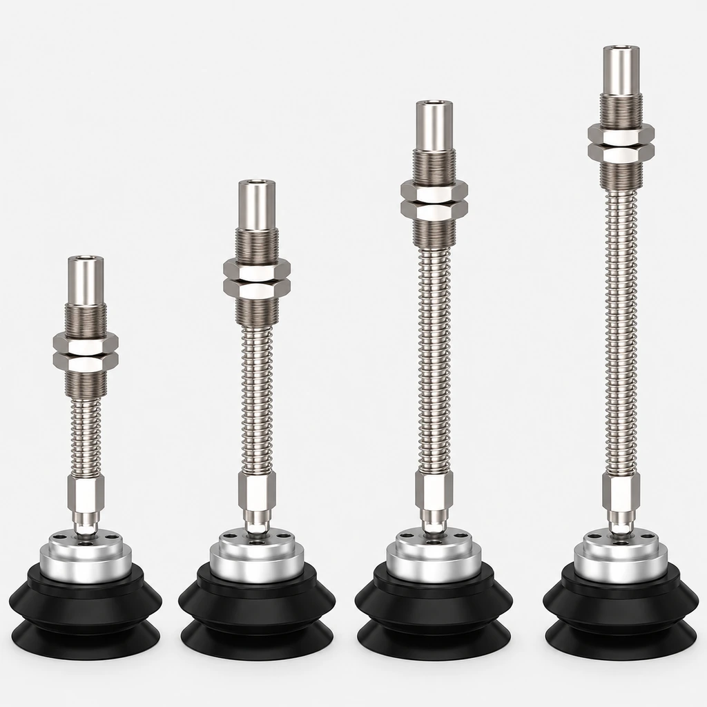 ZP2-TF Swivel Spring-Loaded Vacuum Cup Assemblies, 32–150 mm