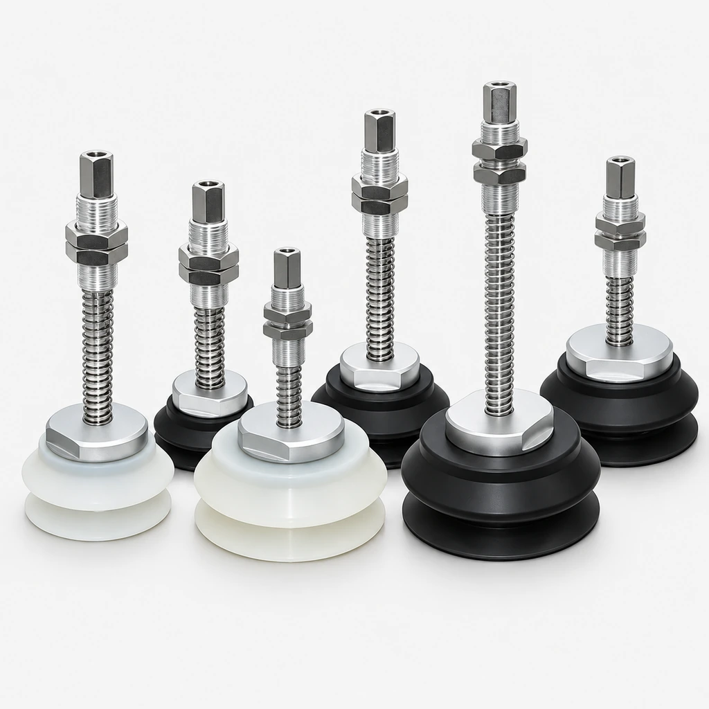 ZPT-HB Heavy-Duty Spring-Loaded Vacuum Cup Holders (63–125 mm)