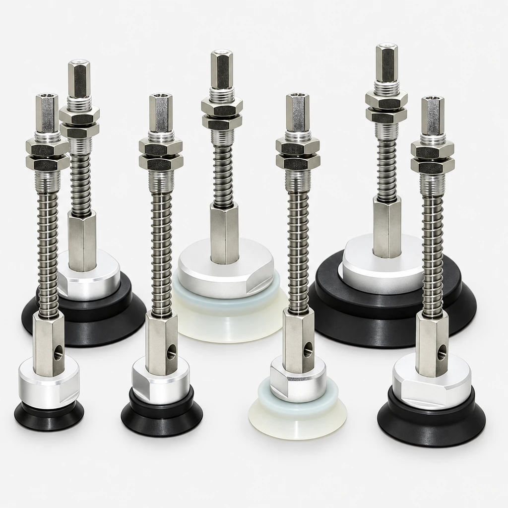 ZPX-H Heavy-Duty Single-Layer Vacuum Cups with Spring Buffer Mounts — 32–125 mm