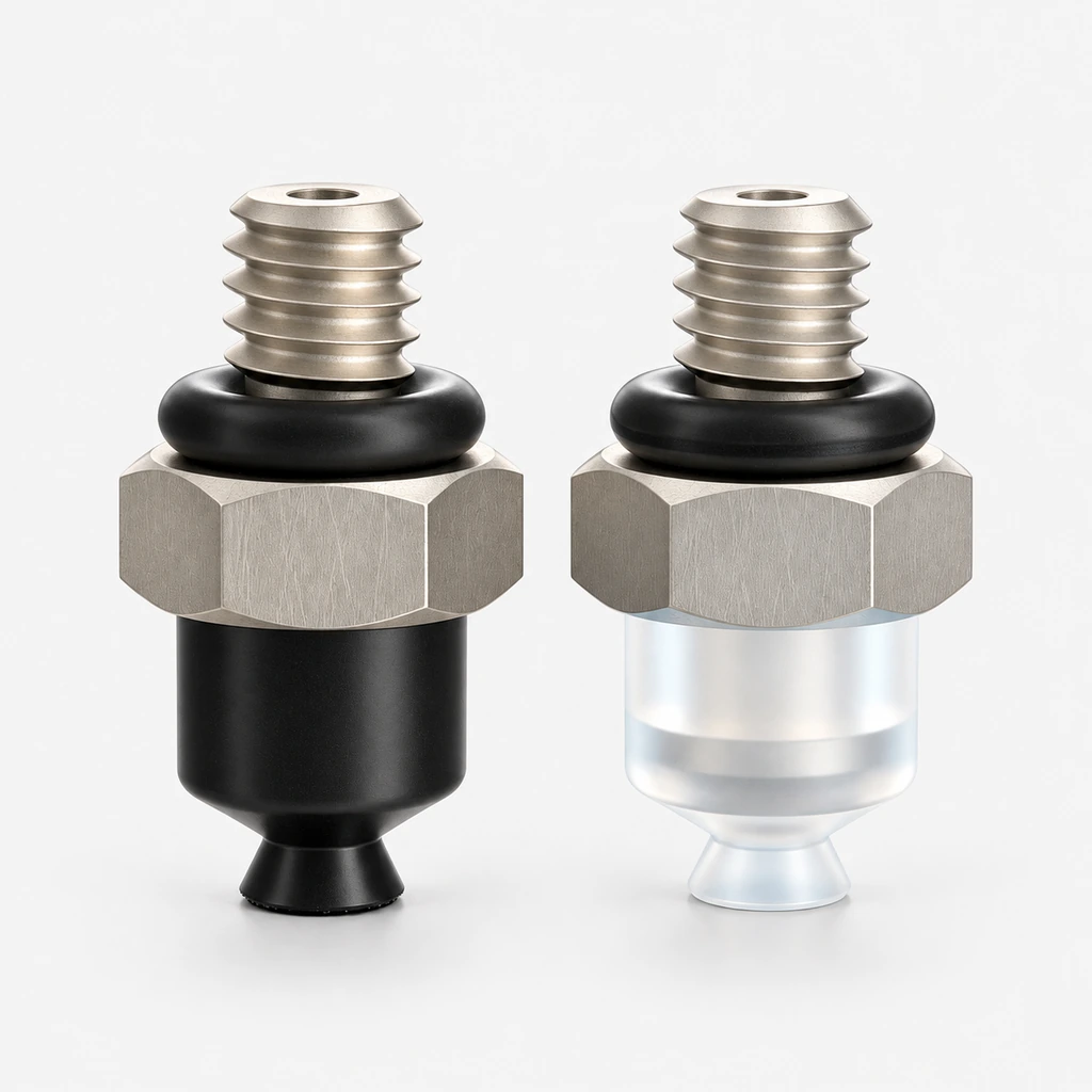VP Series Vacuum Cups (1–4 mm) — Silicone, Nitrile & Antistatic Rubber