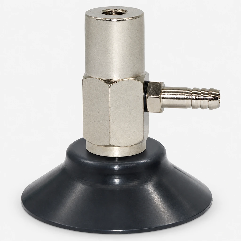 PFYK Side-Port Vacuum Cup Assemblies — 5–50 mm