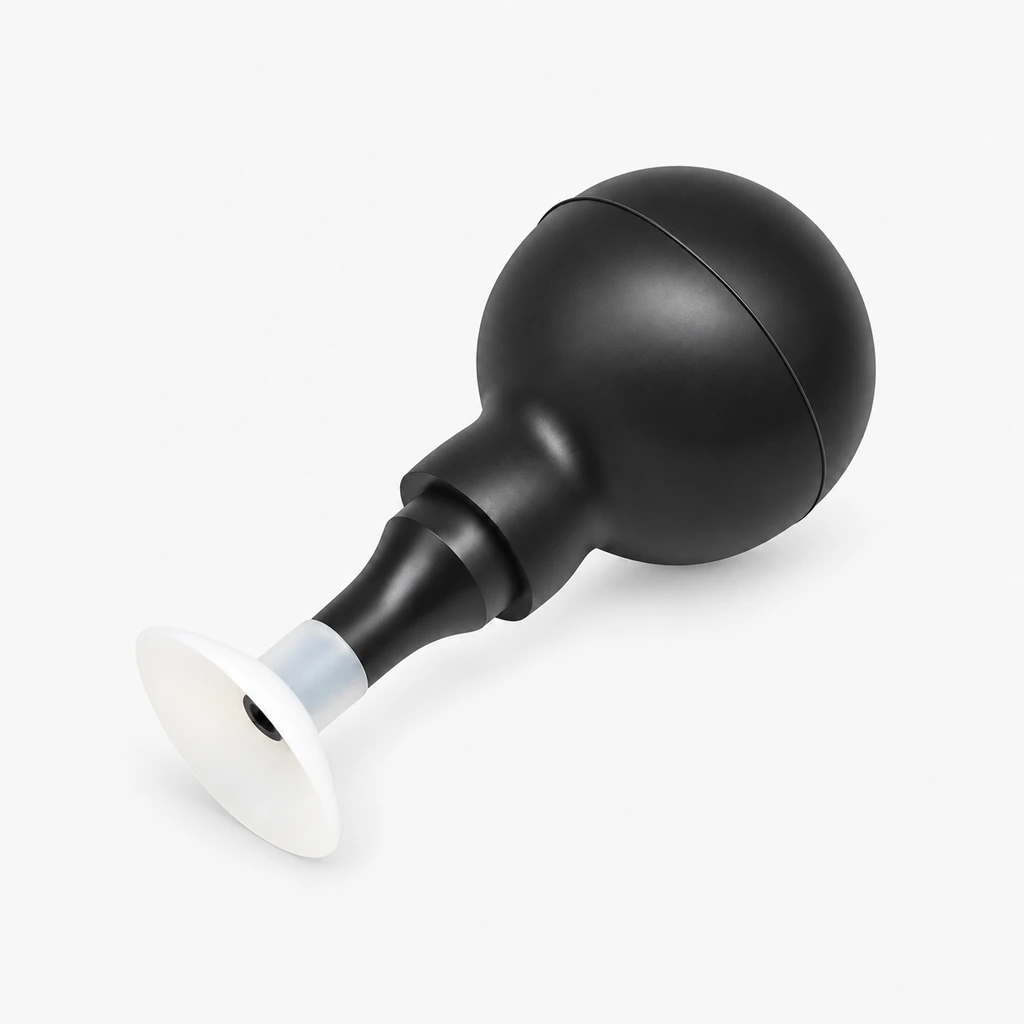 T-1830 Manual Silicone Vacuum Pickup Bulbs, Black & White, 18–30 mm