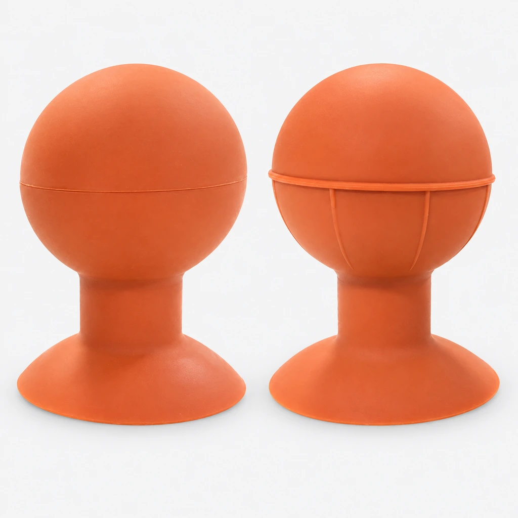 LY-5865 Orange Manual Vacuum Pickup Bulbs, 58 & 65 mm