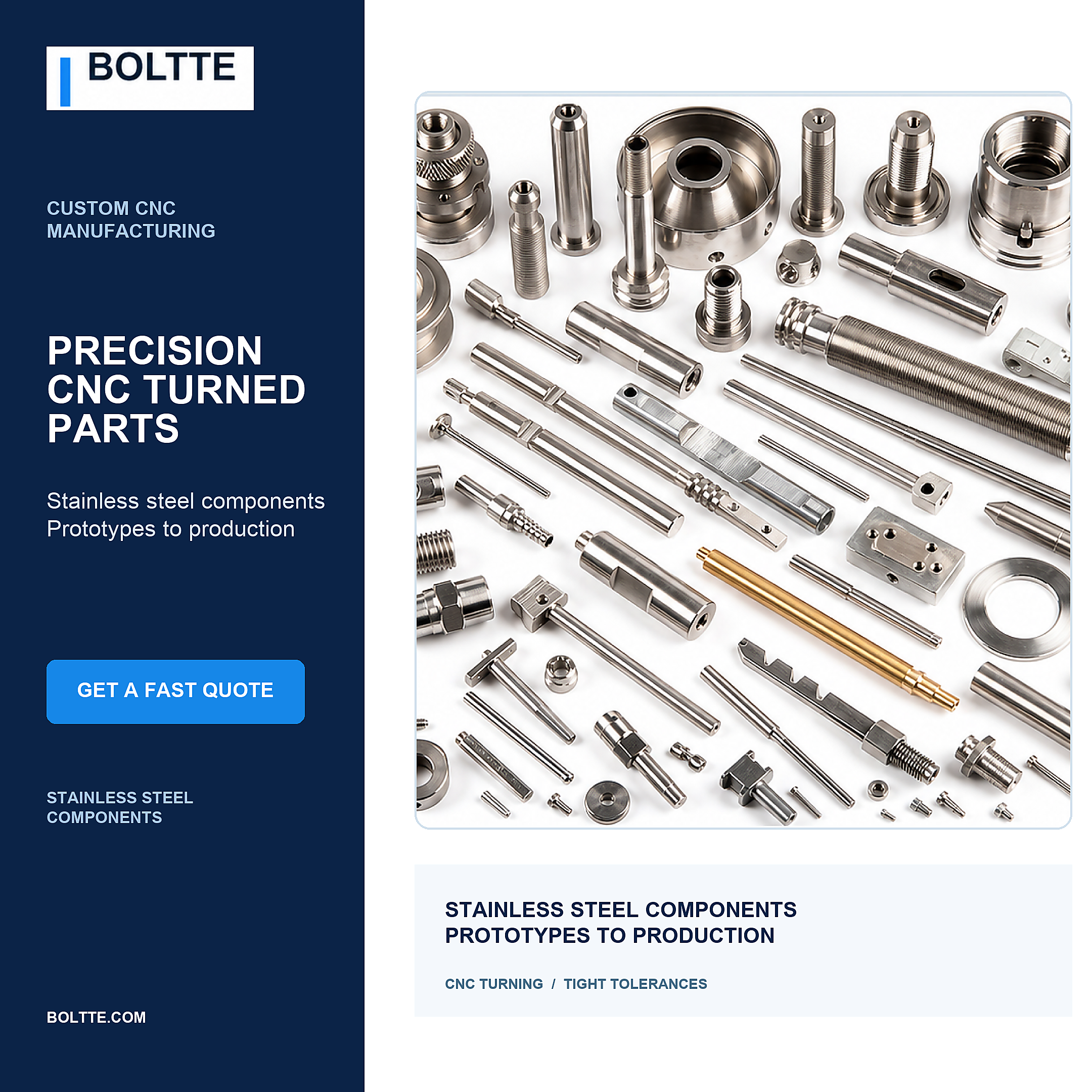 Precision CNC Turned Parts | Stainless Steel Components