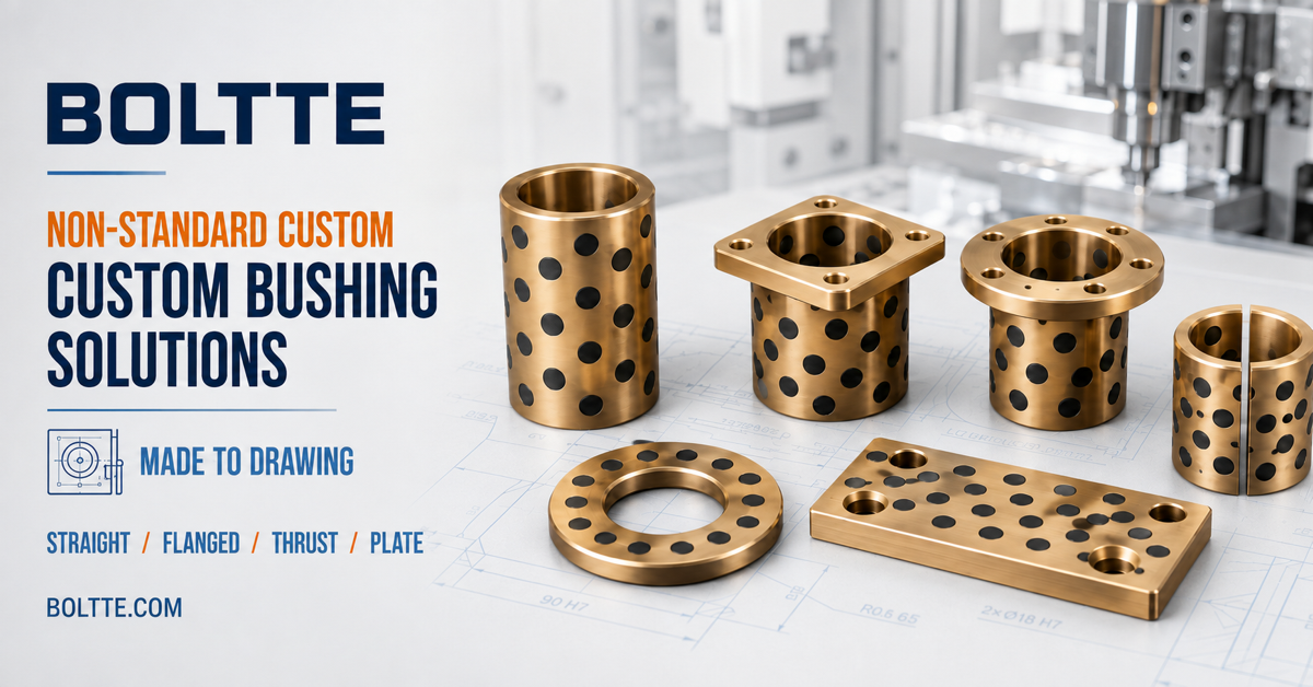 Non-standard graphite bronze bushing solutions made to drawing