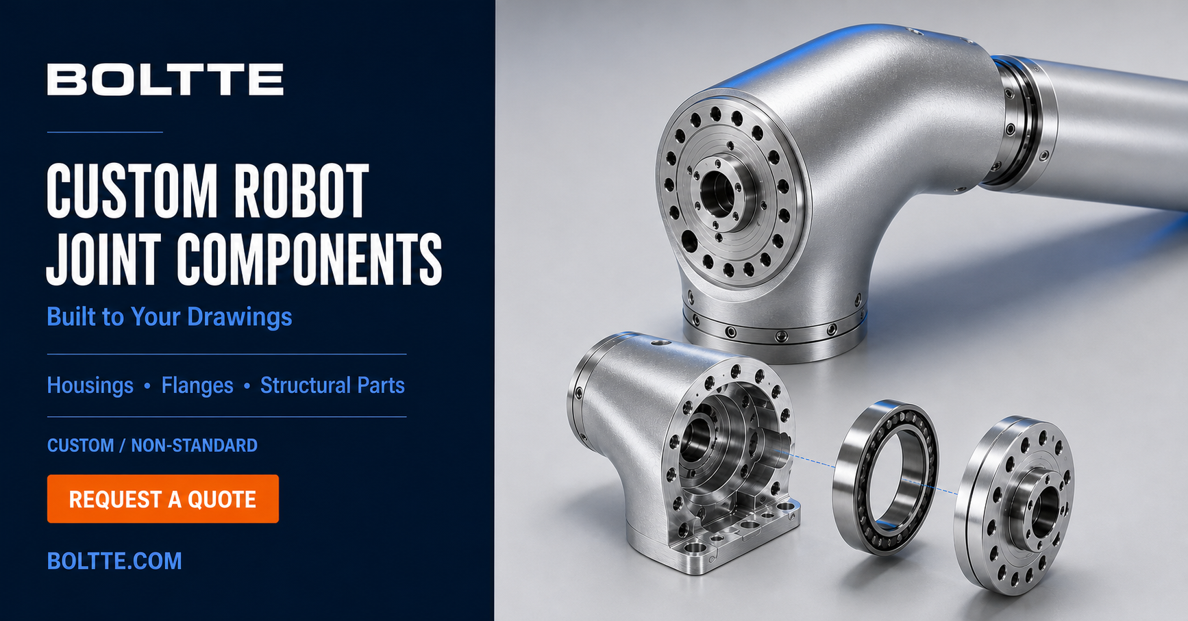 BOLTTE non-standard robot joint machining capability and quotation prompt