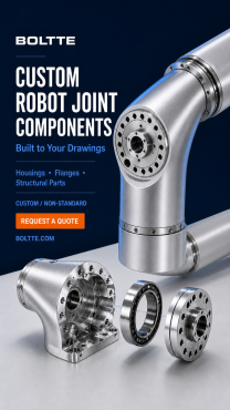 Custom robot joint components for non-standard engineering projects
