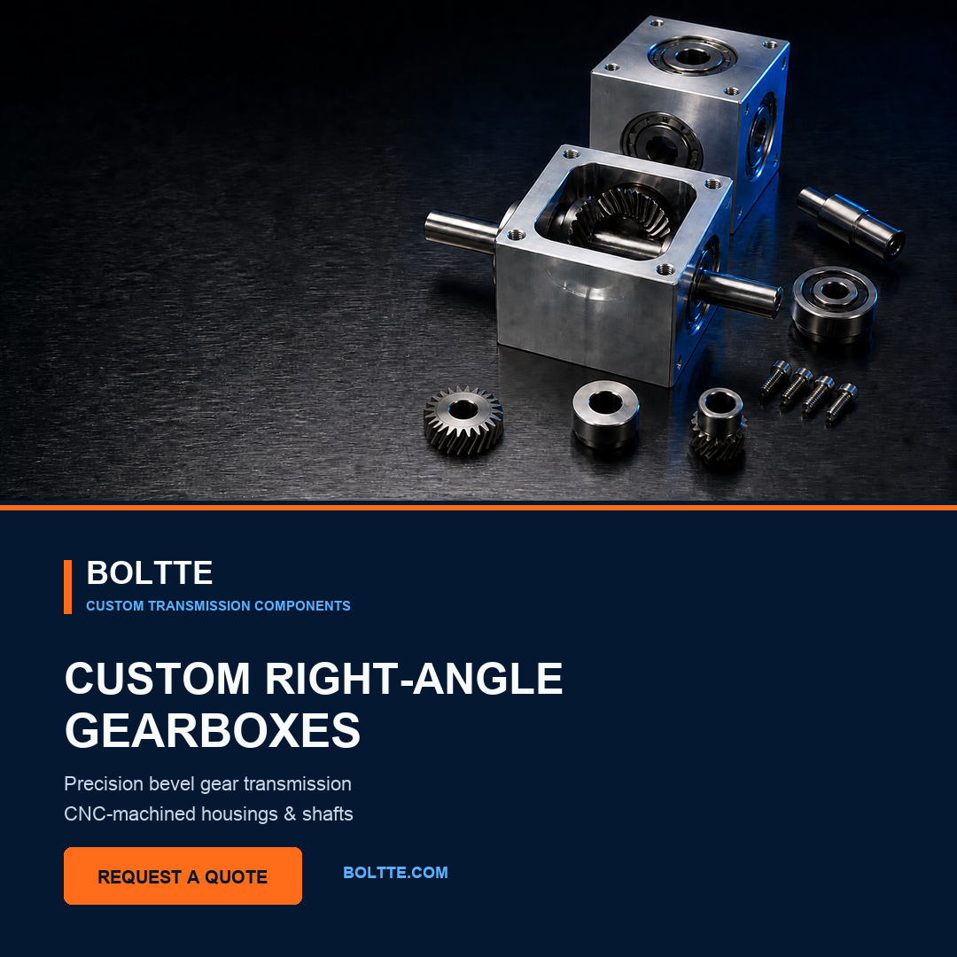 Custom Right-Angle Gearboxes | Bevel Gear Transmission