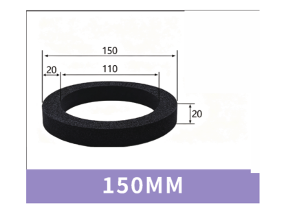150 mm Foam Ring - OD 150 / ID 110 / T 20 mm | BOLTTE-FR-RING-150OD-110ID-20T | clean PDF product card