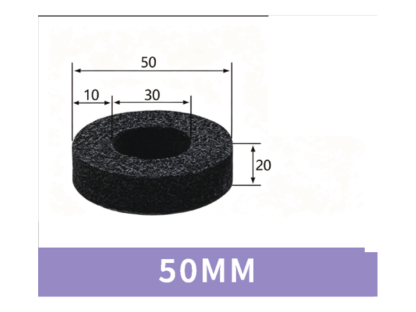 50 mm Foam Ring - OD 50 / ID 30 / T 20 mm | BOLTTE-FR-RING-50OD-30ID-20T | clean PDF product card