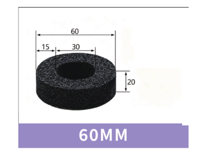 60 mm Foam Ring - OD 60 / ID 30 / T 20 mm | BOLTTE-FR-RING-60OD-30ID-20T | clean PDF product card