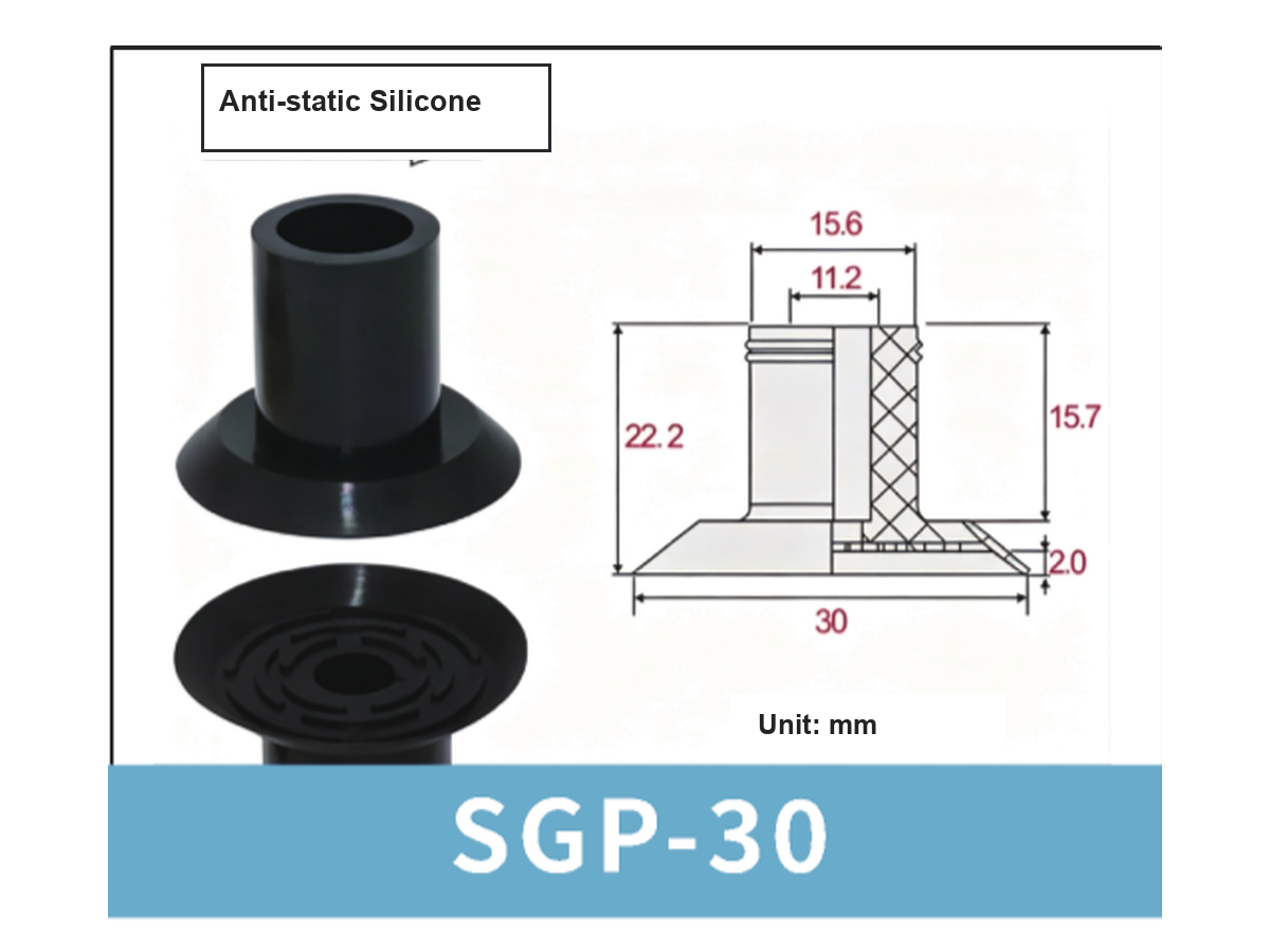 SGP Series Bag Opening Vacuum Suction Cups & Fittings