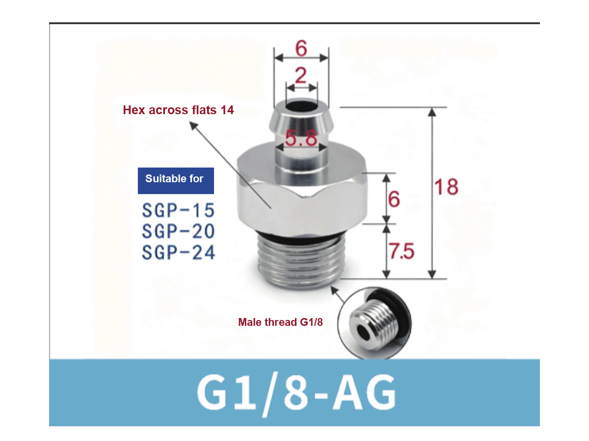 SGP Series Bag Opening Vacuum Suction Cups & Fittings