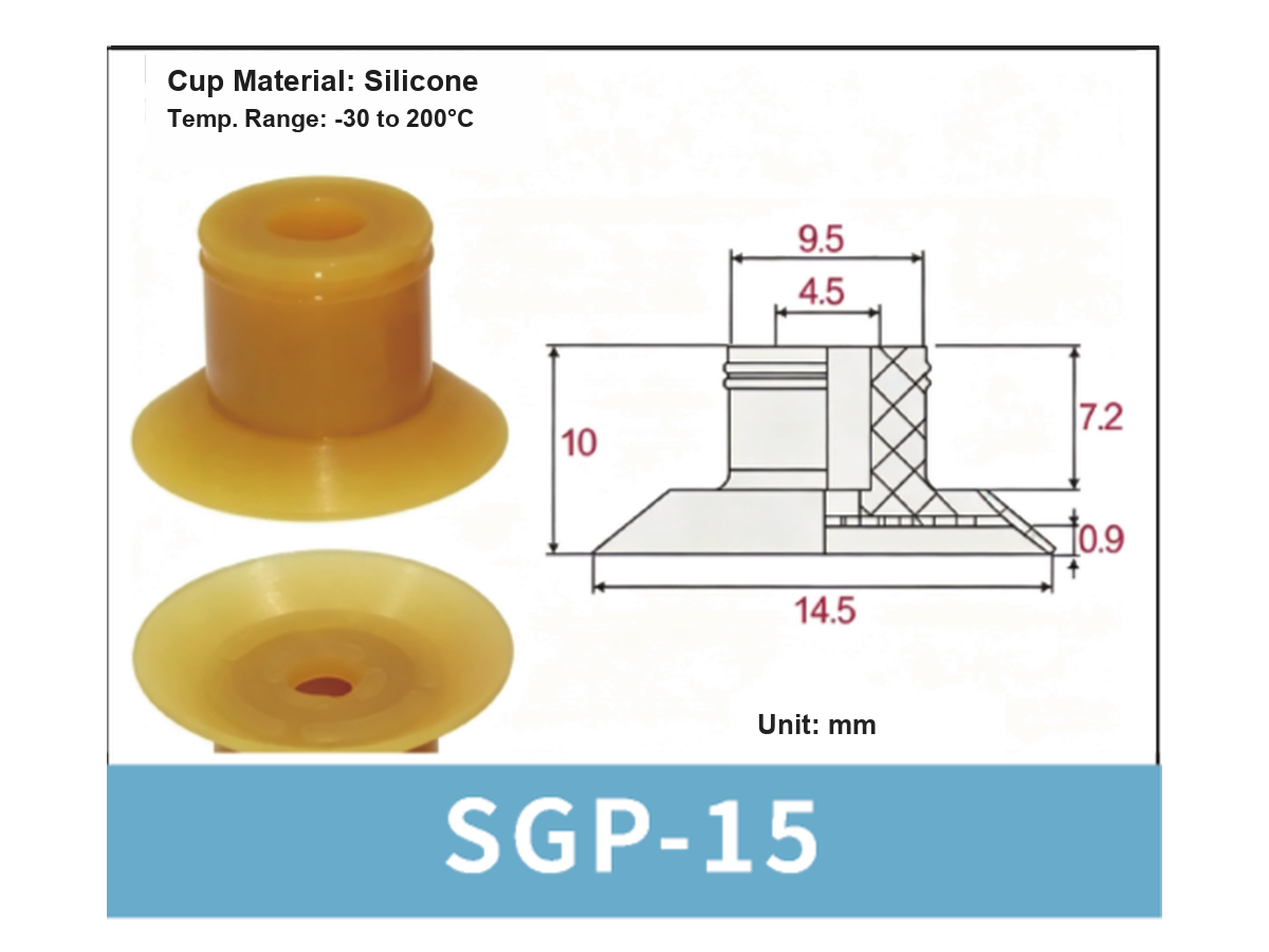 SGP Series Bag Opening Vacuum Suction Cups & Fittings