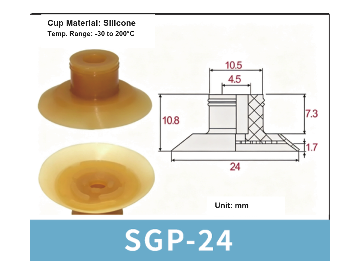 SGP Series Bag Opening Vacuum Suction Cups & Fittings