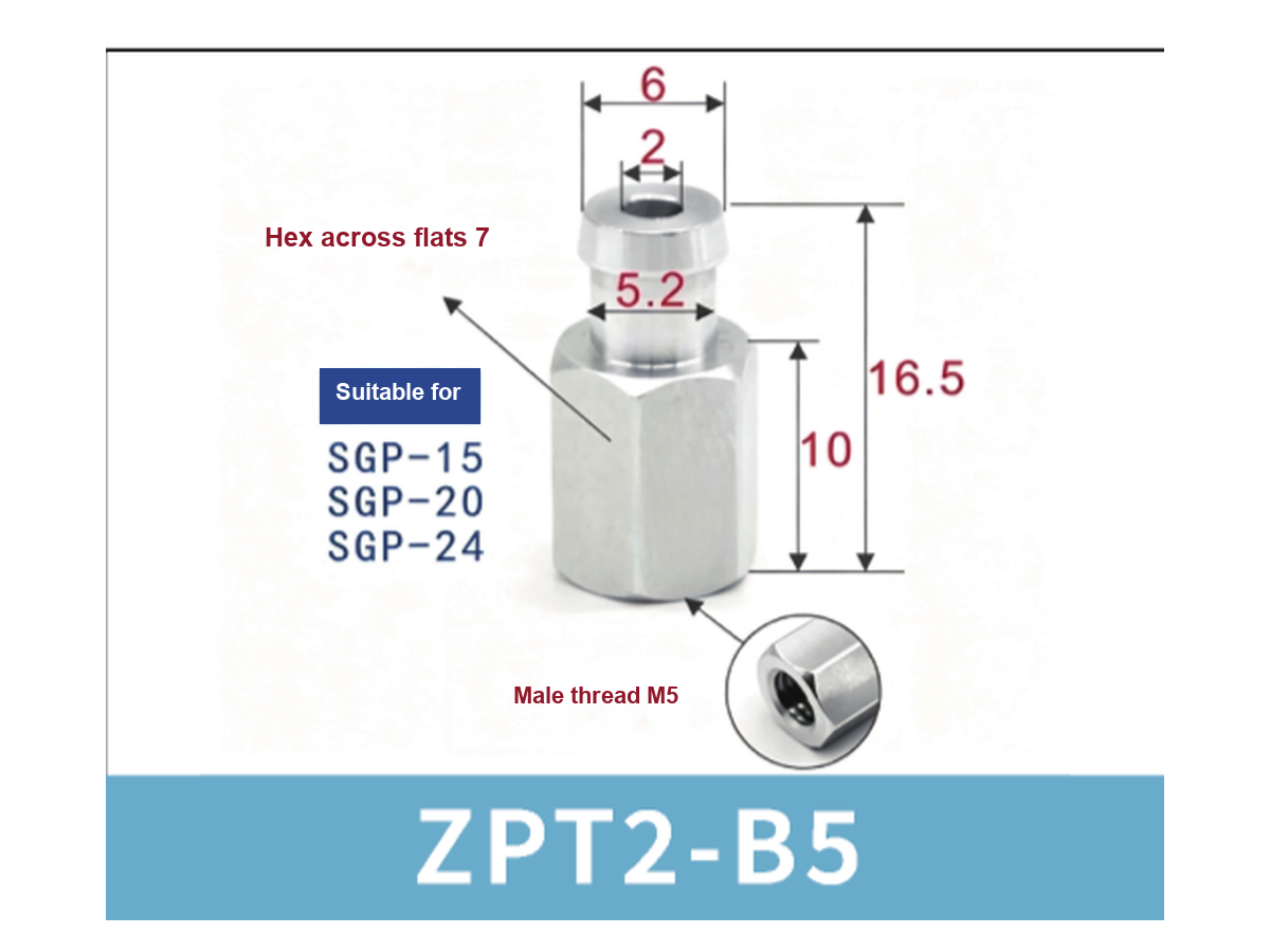 SGP Series Bag Opening Vacuum Suction Cups & Fittings