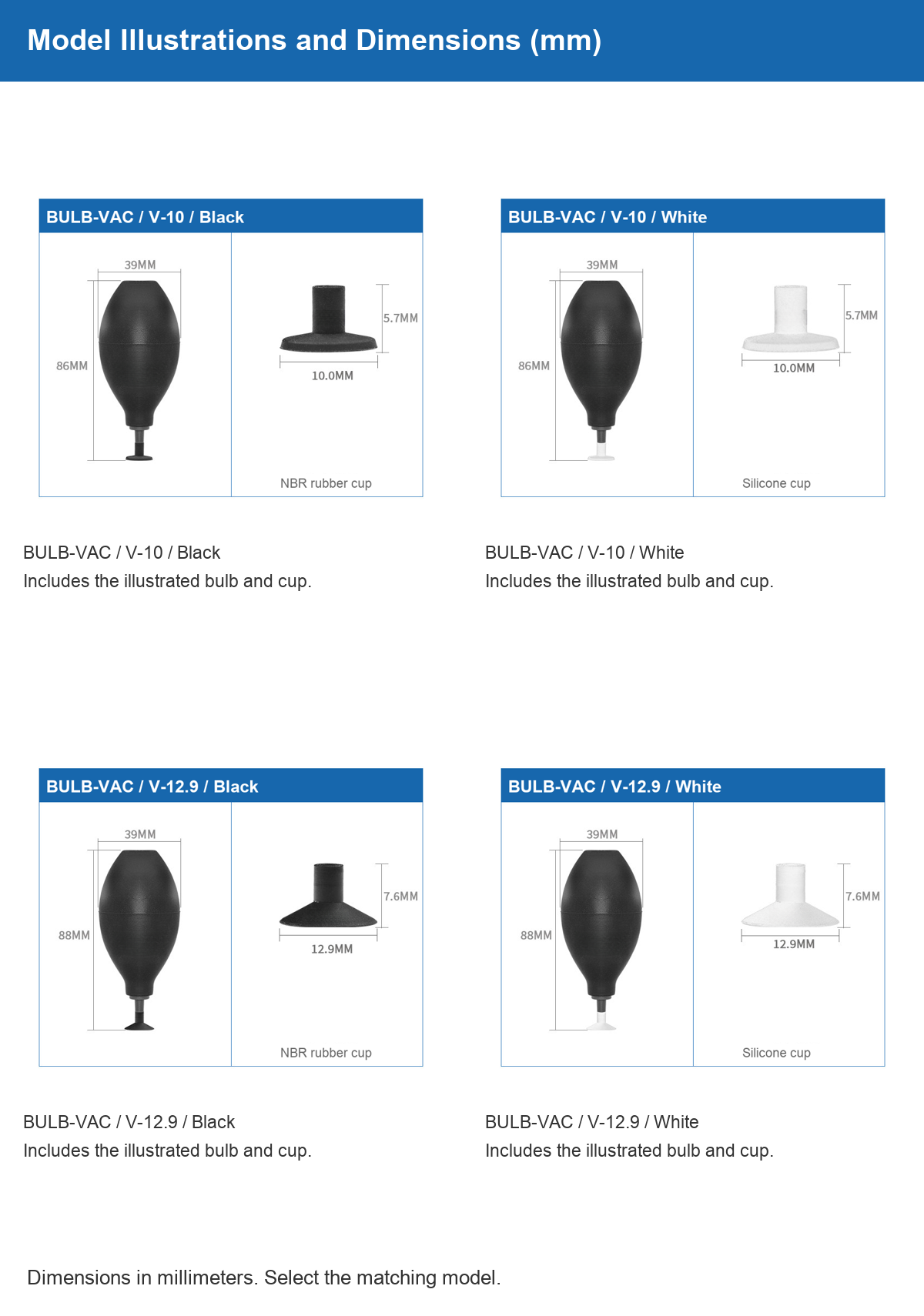 BULB-VAC vacuum pickup bulb 06 models 9 12