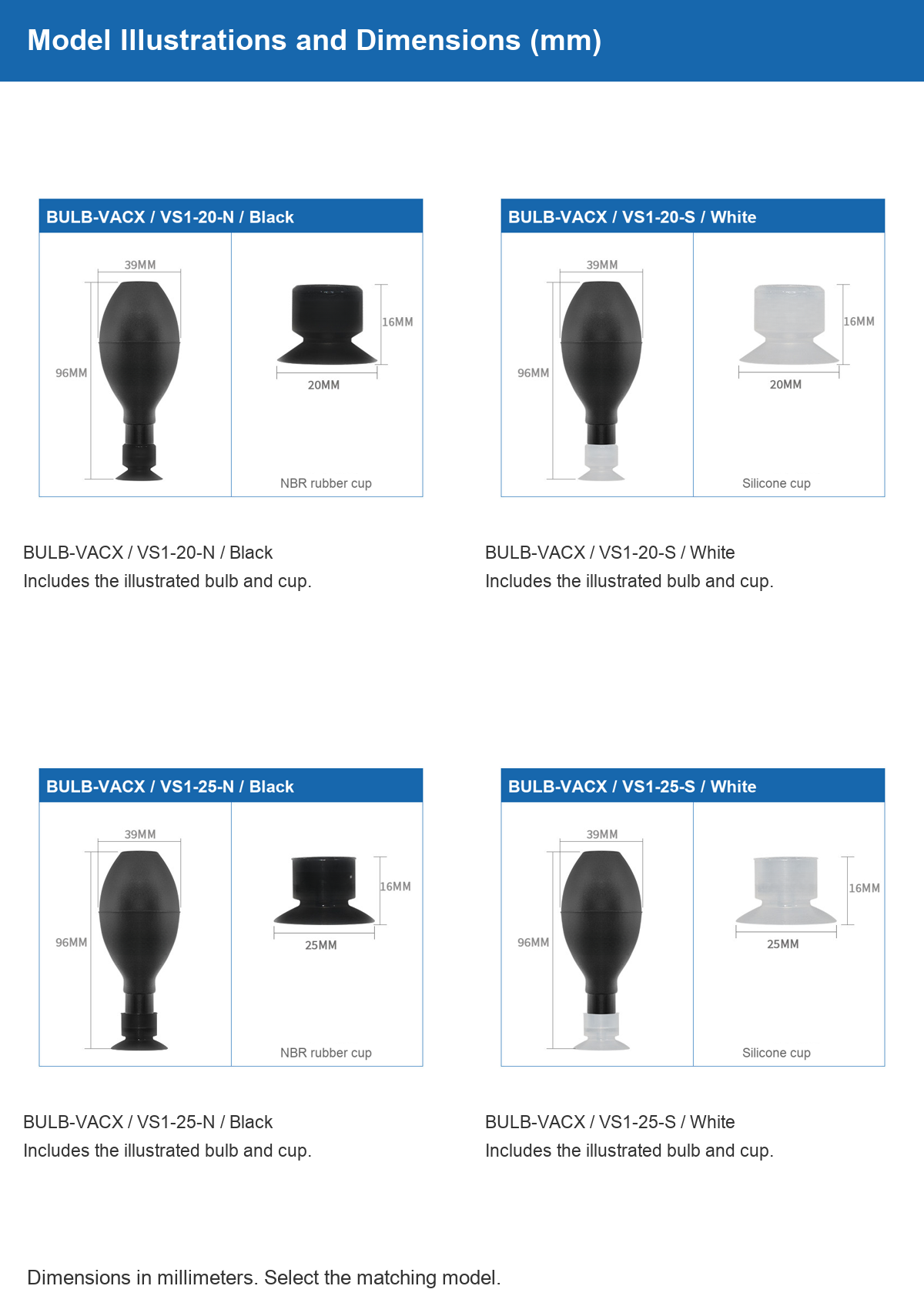 BULB-VAC vacuum pickup bulb 10 models 25 28
