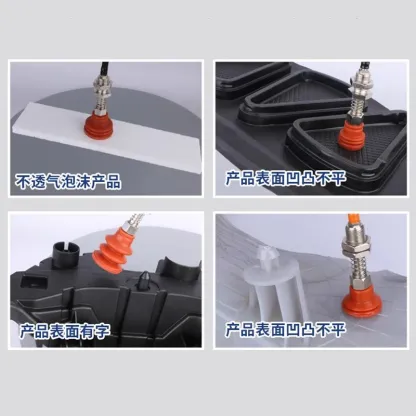 10 PCS Vacuum Suction Cup with Sponge Traceless for Injection Molding Machine Red Silicone 8mm Mounting Hole Manipulator Sucker