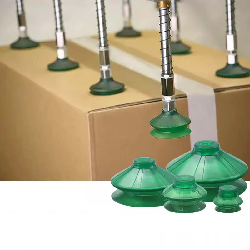 Pneumatic Ripple Vacuum Suction Cup SPB1-10 20 25 30 Large Power Green Silicone Sucker Injection Molding Robot Automation Tools-BOLTTE
