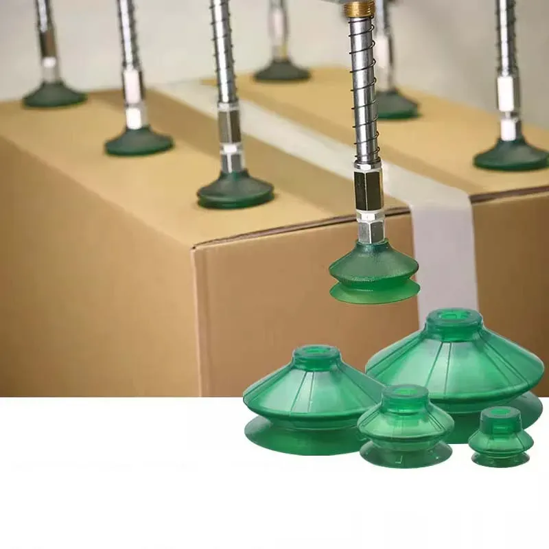 Pneumatic Ripple Vacuum Suction Cup SPB1-10 20 25 30 Large Power Green Silicone Sucker Injection Molding Robot Automation Tools-BOLTTE