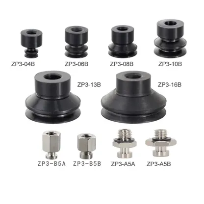 Pneumatic Vacuum Suction Cup Auto Sucker Silicone/NBR Nozzle Double Layers ZP3 Injection Molding Machine Manipulator Accessory-BOLTTE