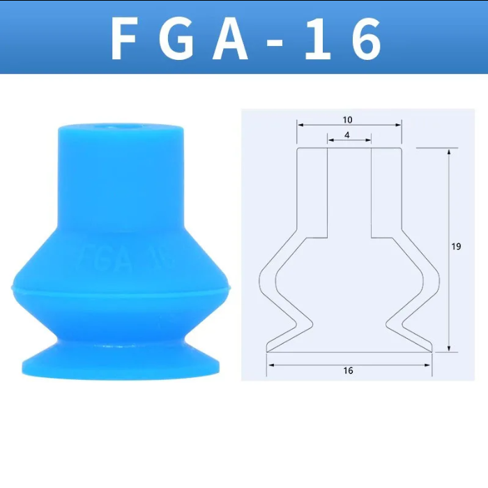 5pcs FGA Series Vacuum Suction Cups, corrugated vacuum suction cup nozzle FGA11/14/16/20/22/25/33/43/53/78-BOLTTE